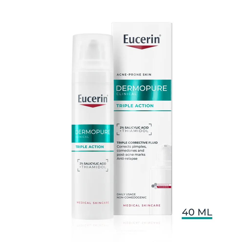 Eucerin DERMOPURE CLINICAL Pleťový fluid s trojitým účinkom 40 ml