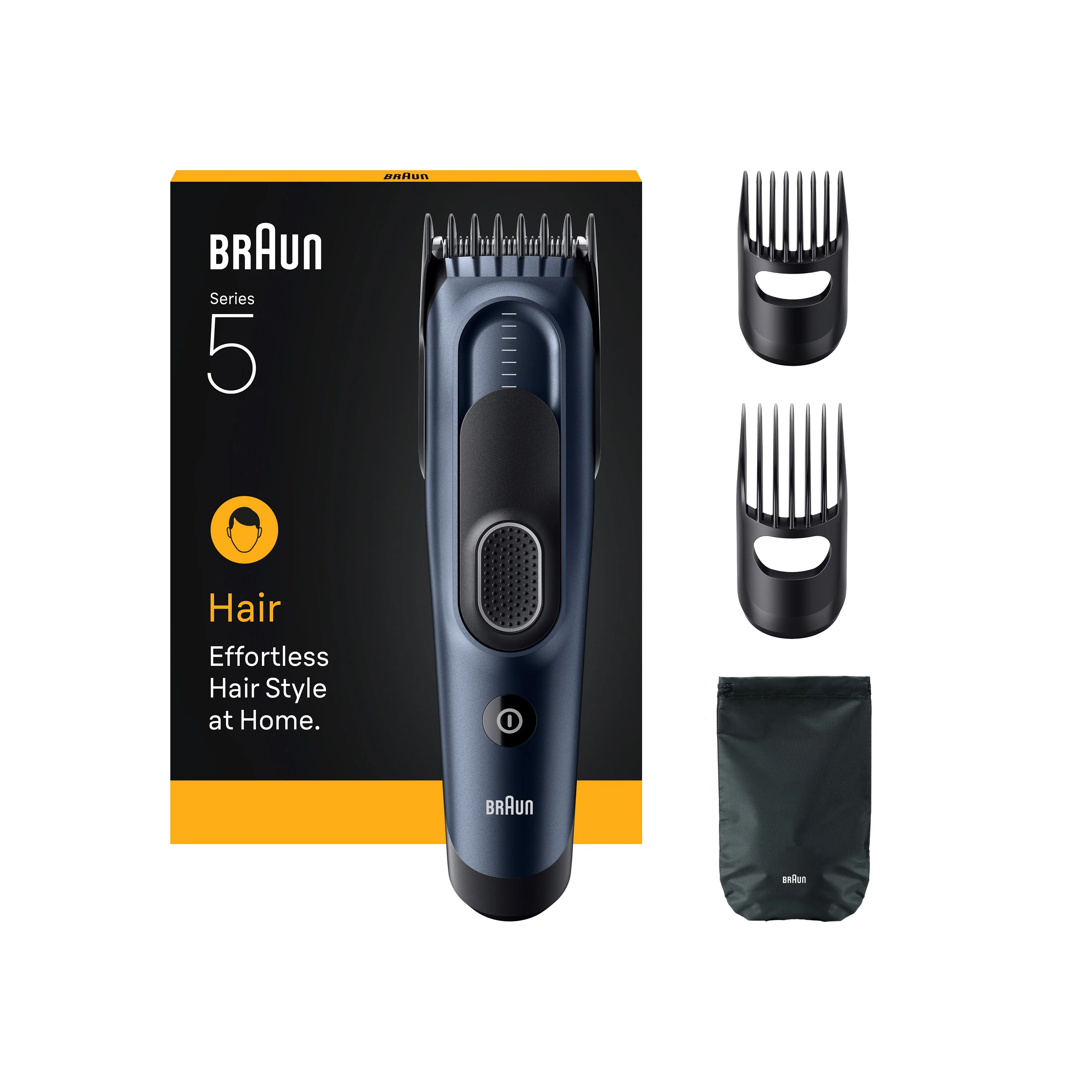 Braun HC5550 Series 5 zastrihávač vlasov, 4 stylingové nadstavce 1 set