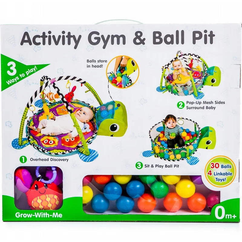 Deka na zem pre deti BABY PLAY MAT NO882-2 3in1 zelená