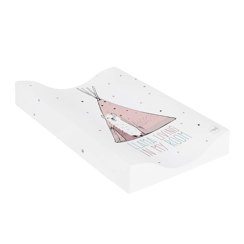 CEBA Podložka prebaľovacia 2-hranná mäkká COSY (50x70) Lolly Polly Lama 1×1 ks
