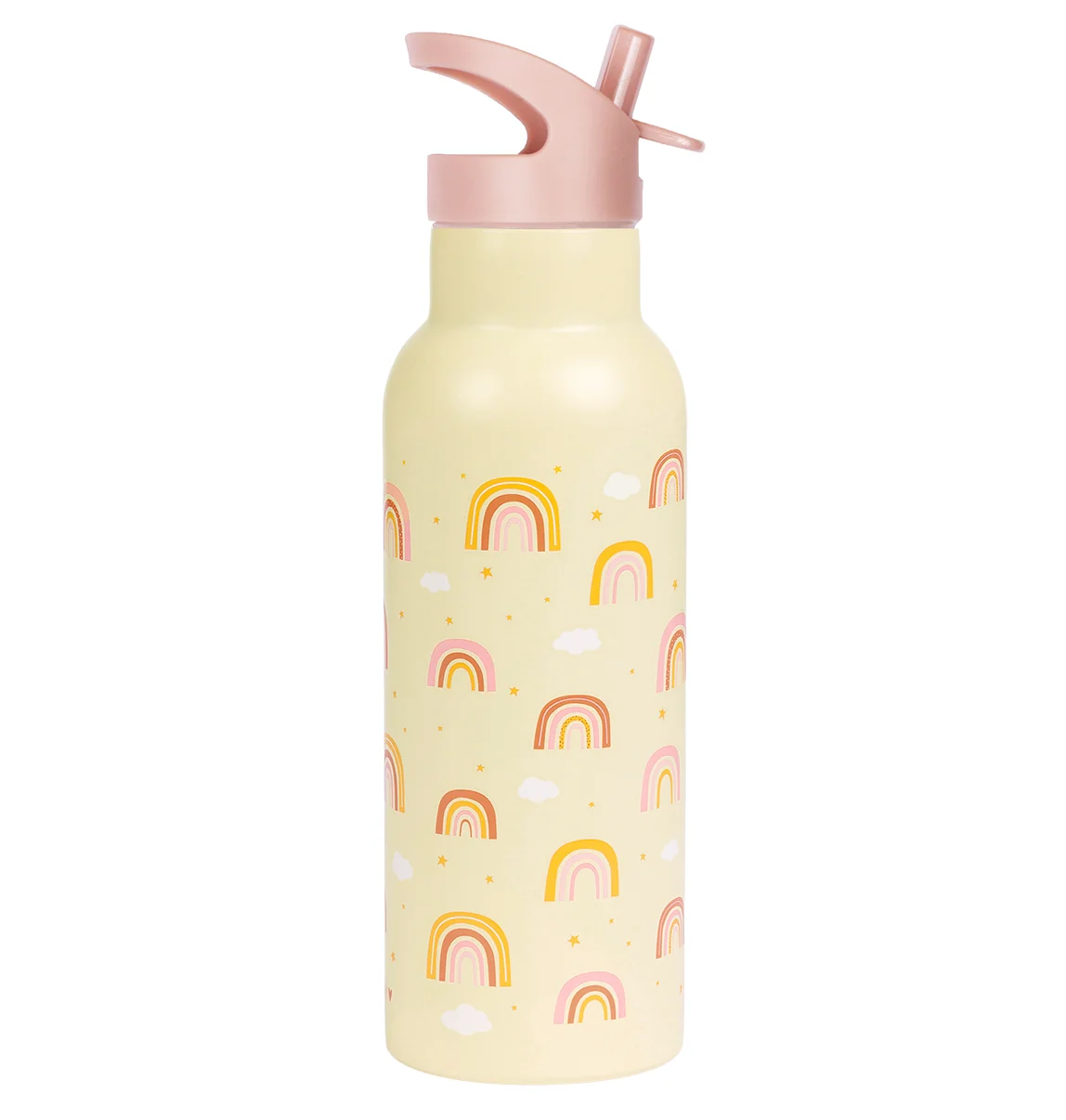 A Little Lovely Company - antikorová fľaša na pitie, 500 ml - dúha