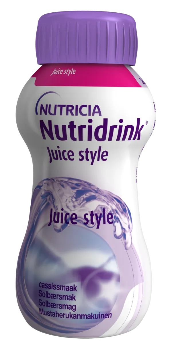 NUTRIDRINK Juice Style 4×200 ml, príchuť čierne ríbezle