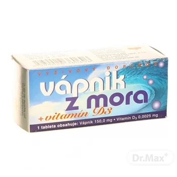 NATURVITA VÁPNIK Z MORA + vitamín D3 1×60 tbl, vápnik + D3