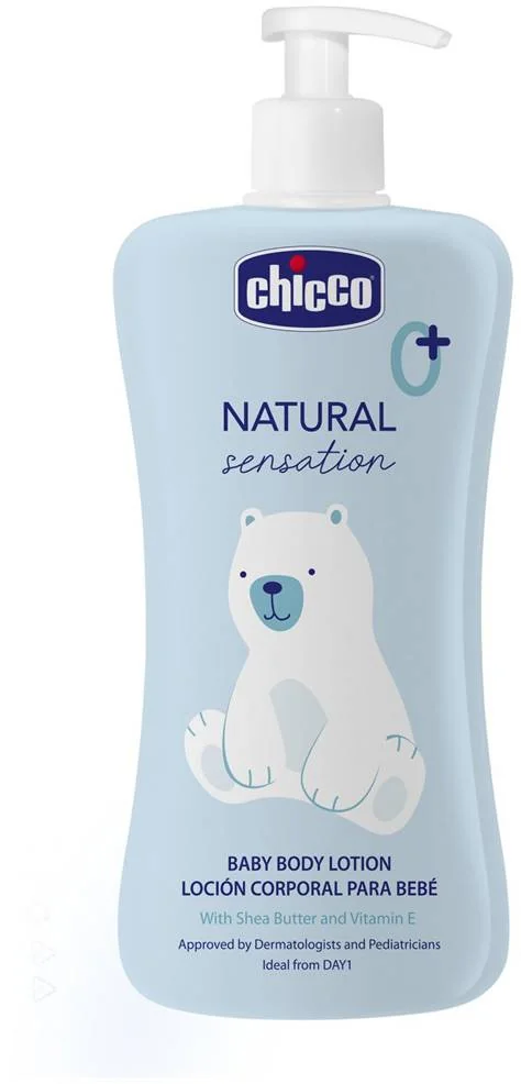 CHICCO Mlieko telové Natural Sensation s bambuckým maslom a vitamínom E 500ml, 0m+ 1×500 ml, detské telové mlieko