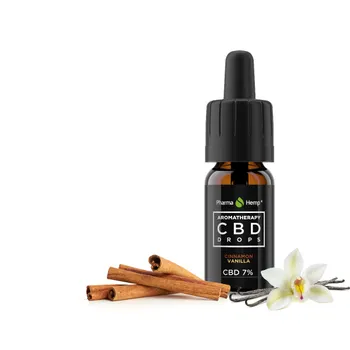 CBD Drops Aromatherapy – Cinamon & Vanilla 7% 1×10 ml