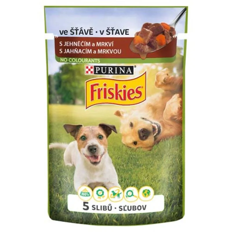 FRISKIES ADULT jahňa a mrkva 100g
