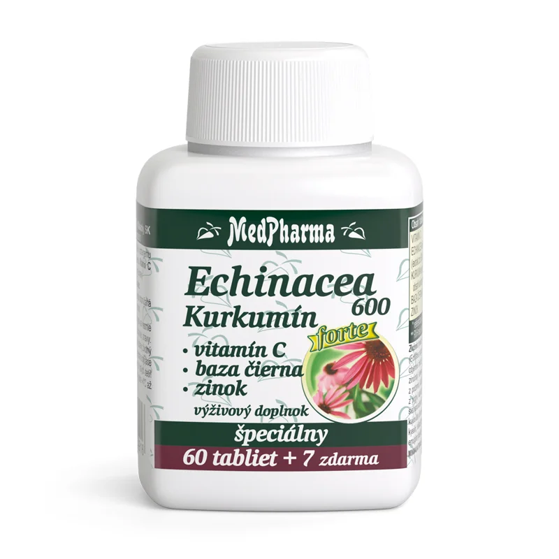 MedPharma ECHINACEA 600 Forte - Kurkumín 1×67 tbl, echinacea + kurkumín