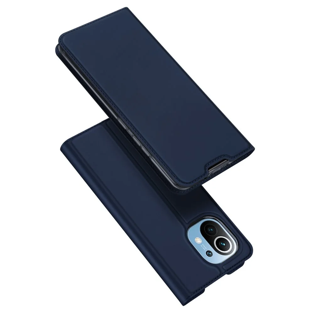 DUX DUCIS Skin Pro knižkové kožené puzdro na Xiaomi Mi 11 modré