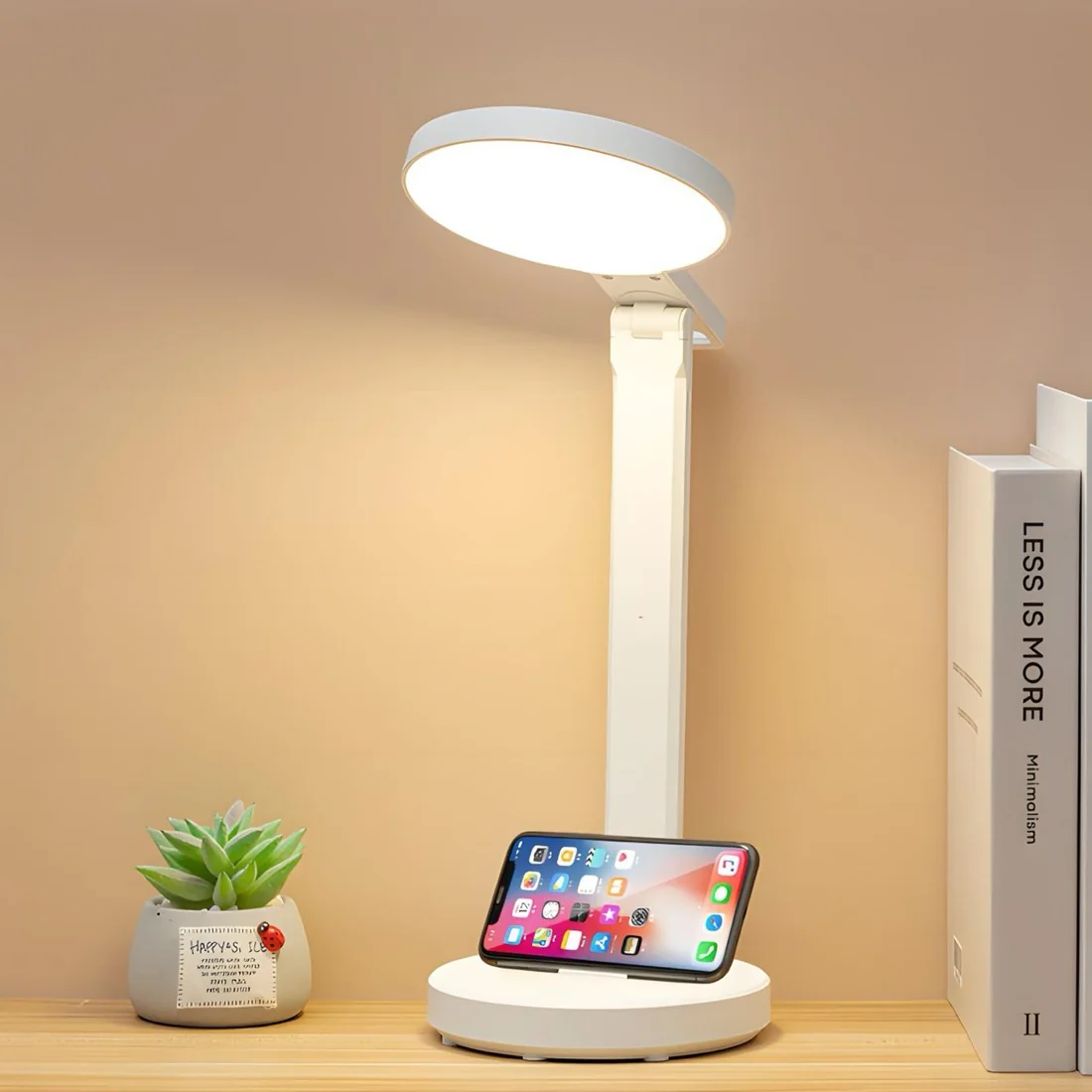 MG BL-1212 LED bezdrôtová stolná lampa, biela