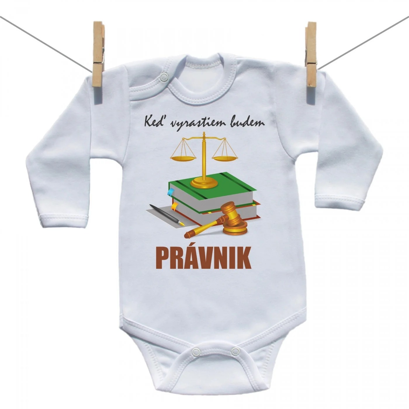 Boodyy Body s dlhým rukávom Keď vyrastiem budem právnik Veľkosť: 98
