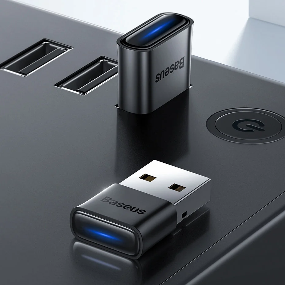 Baseus BA04 USB bluetooth adaptér 5.0, čierny