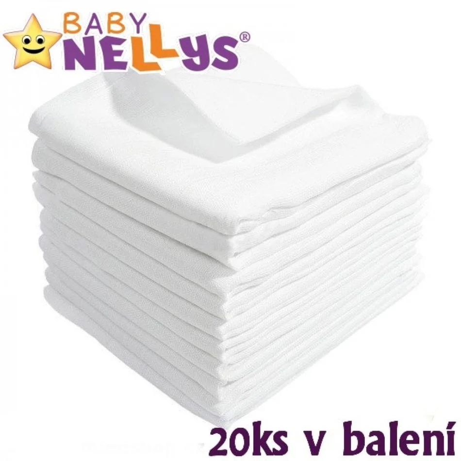 Kvalitné bavlnené plienky TETRA BASIC 60x80cm, 20ks v bal. + 2 ks zadarmo