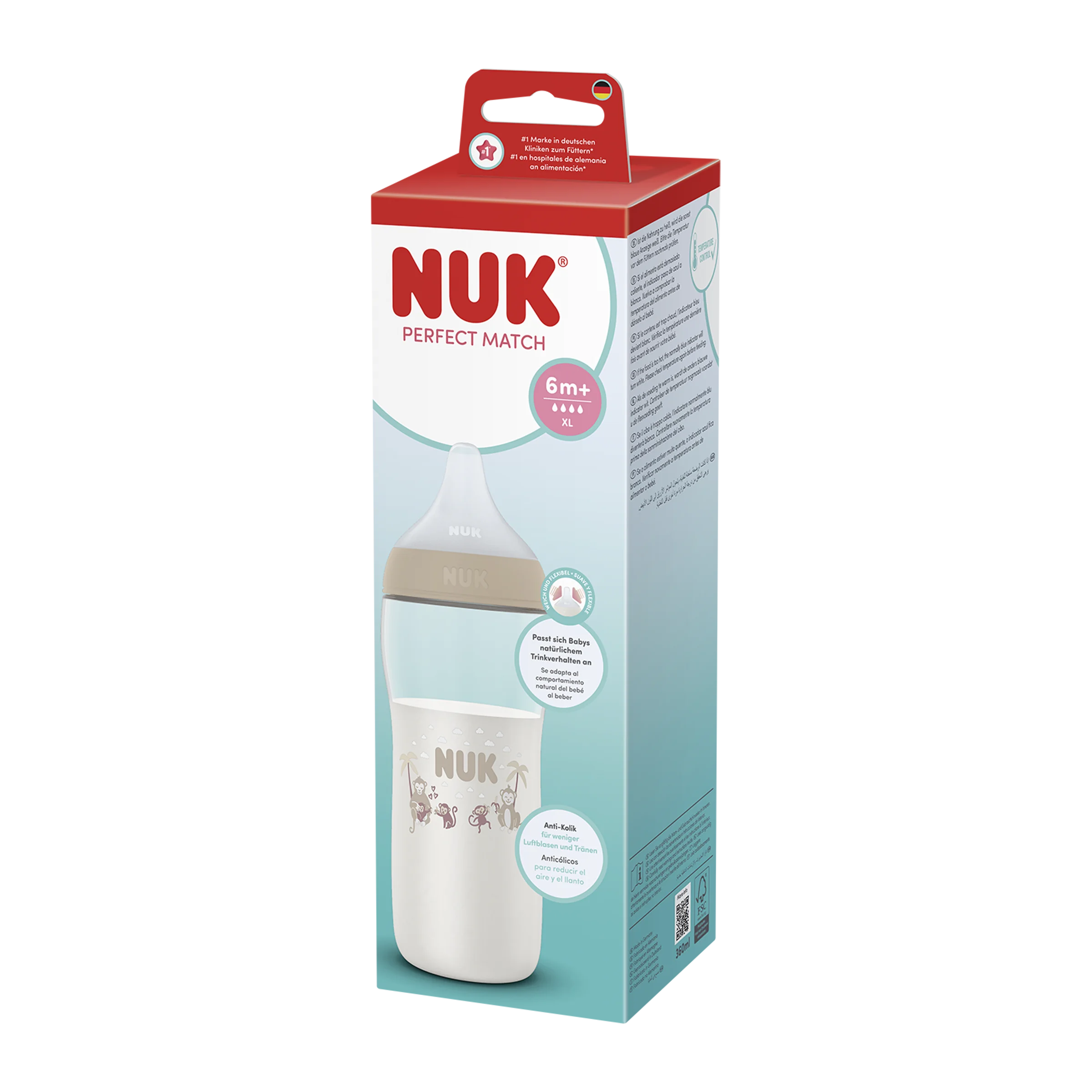 NUK flaša Perfect Match XL MONKEY 360 ml 1 ks