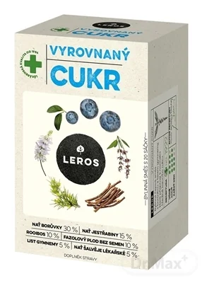 LEROS VYROVNANÝ CUKOR 20×1g, čaj
