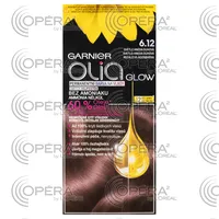 Garnier Olia permanentná farba na vlasy bez amoniaku 6.12 svetlo hnedá dúhová