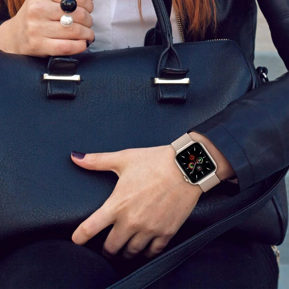 Tech-Protect Milanese remienok na Apple Watch 42/44/45/49mm gold