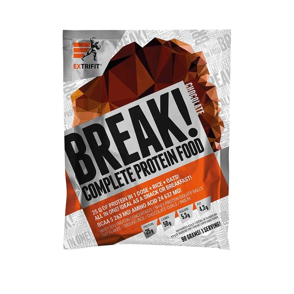Extrifit BREAK! PROTEIN FOOD - čokoláda, 90g