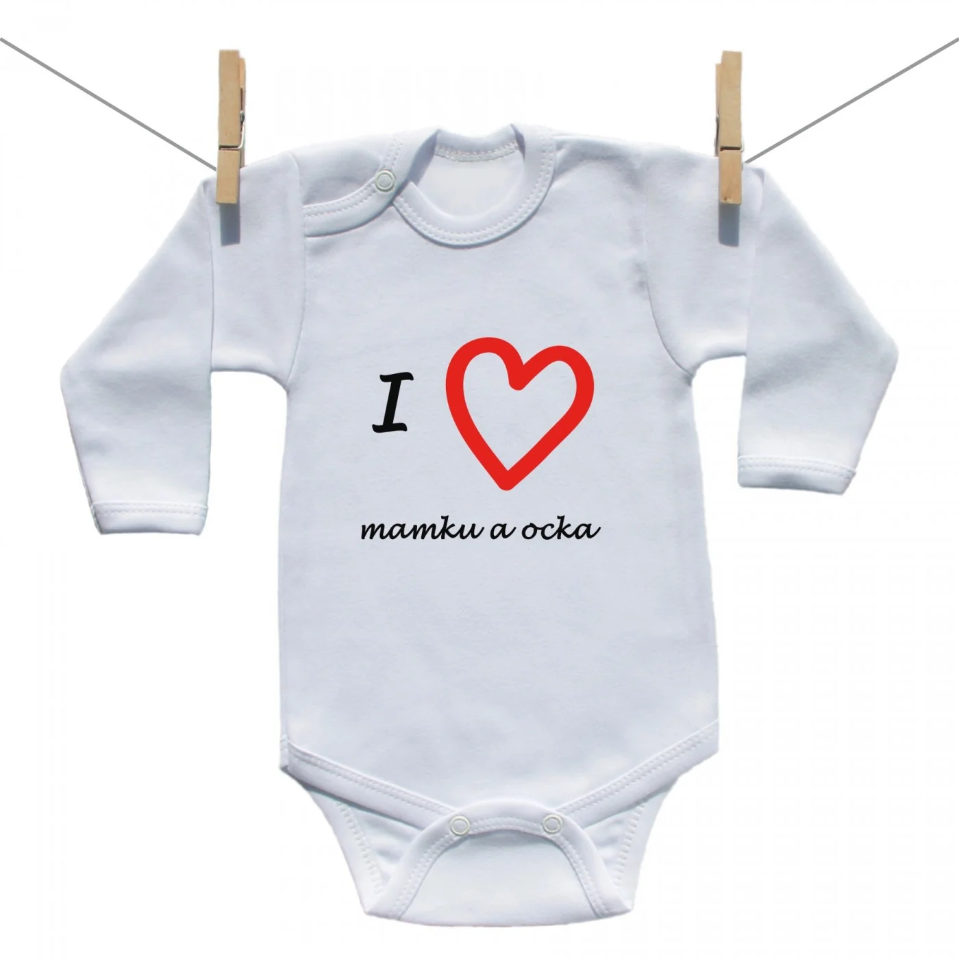 Boodyy Body s dlhým rukávom I love mamku a ocka Veľkosť: 80