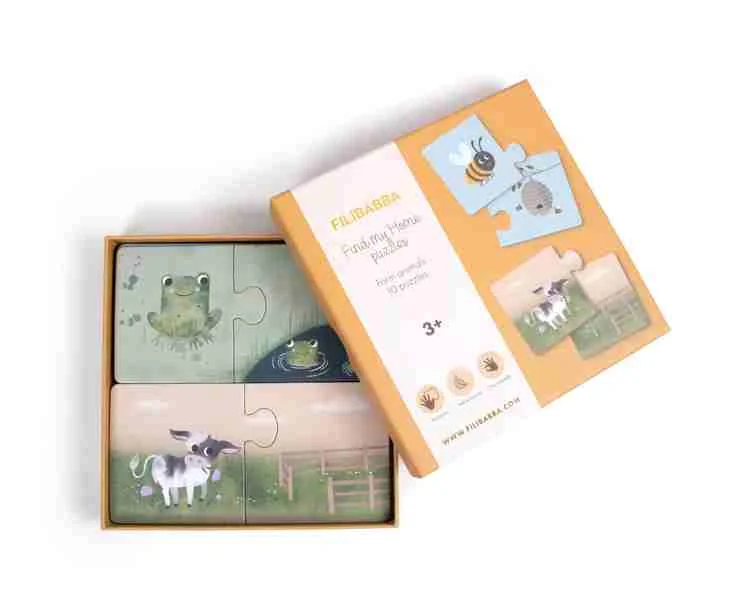 FILIBABBA Puzzle - Nájdi môj domov - Find my Home puzzle 1×1 ks, puzzle