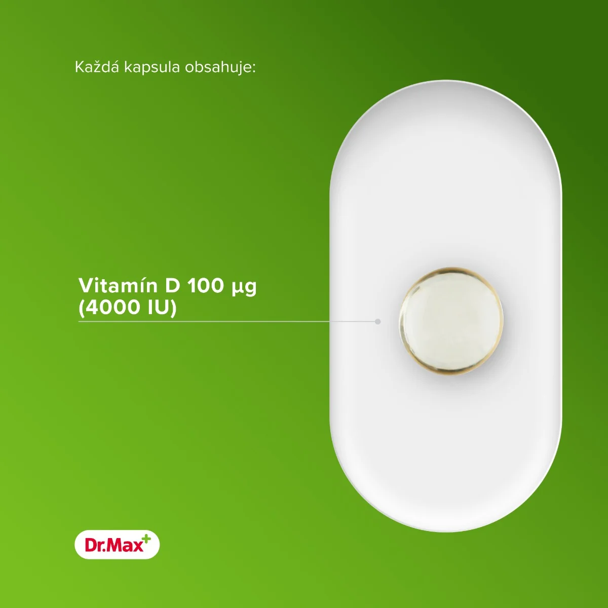 Dr. Max Vitamín D 4000 IU 1×60 cps, vitamín D