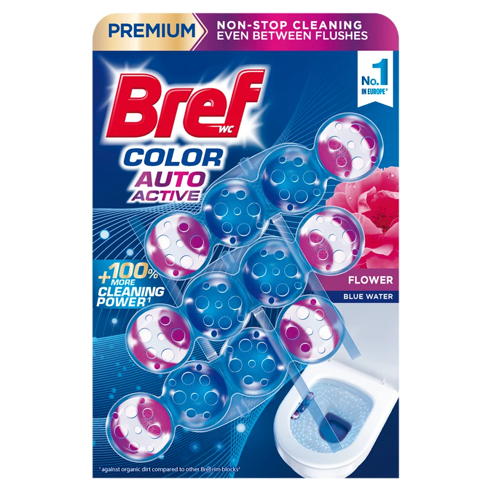 Bref Color Auto Active Flower tuhý WC blok 3×50 g