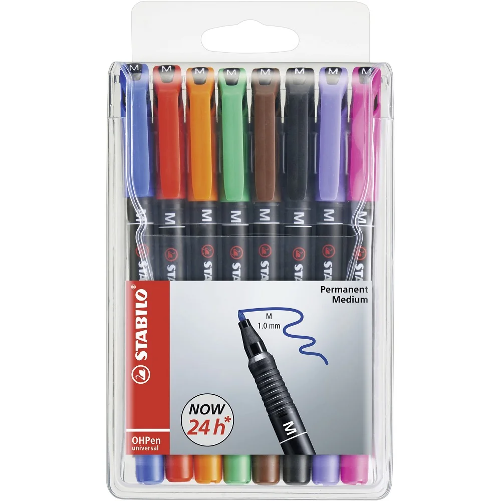Permanentná fixka OHPen universal 843/8 medium 8 ks, sada