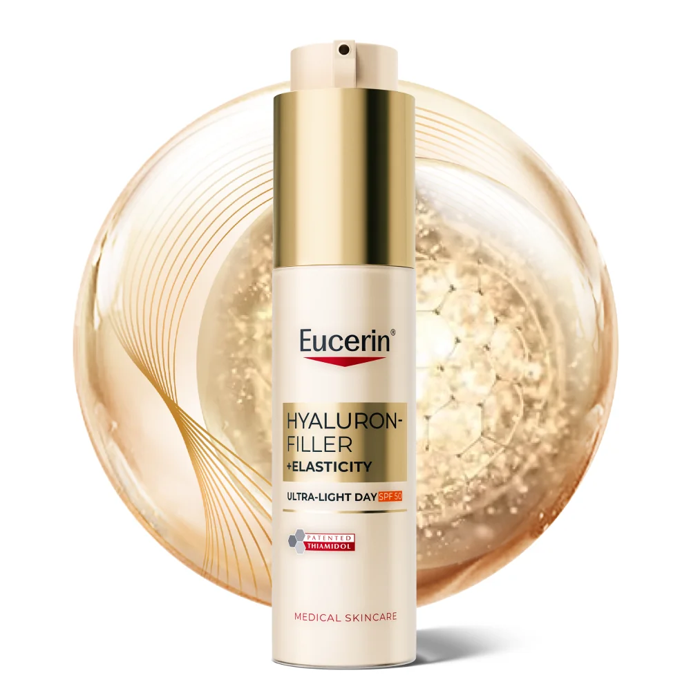 Eucerin HYALURON-FILLER + ELASTICITY Ultra ľahký denný krém SPF 50 50 ml