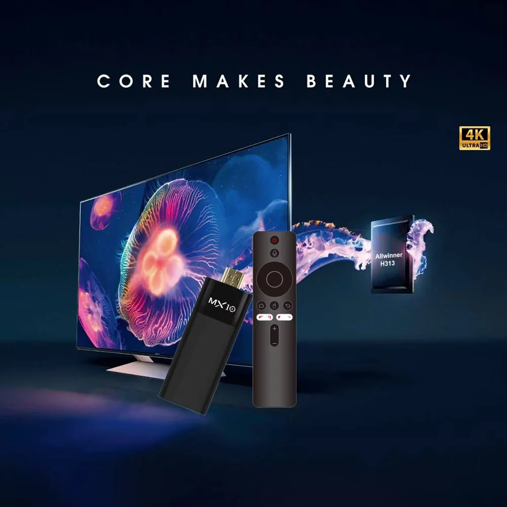 Eveon MX10 TV Stick WiFi 4K, čierny