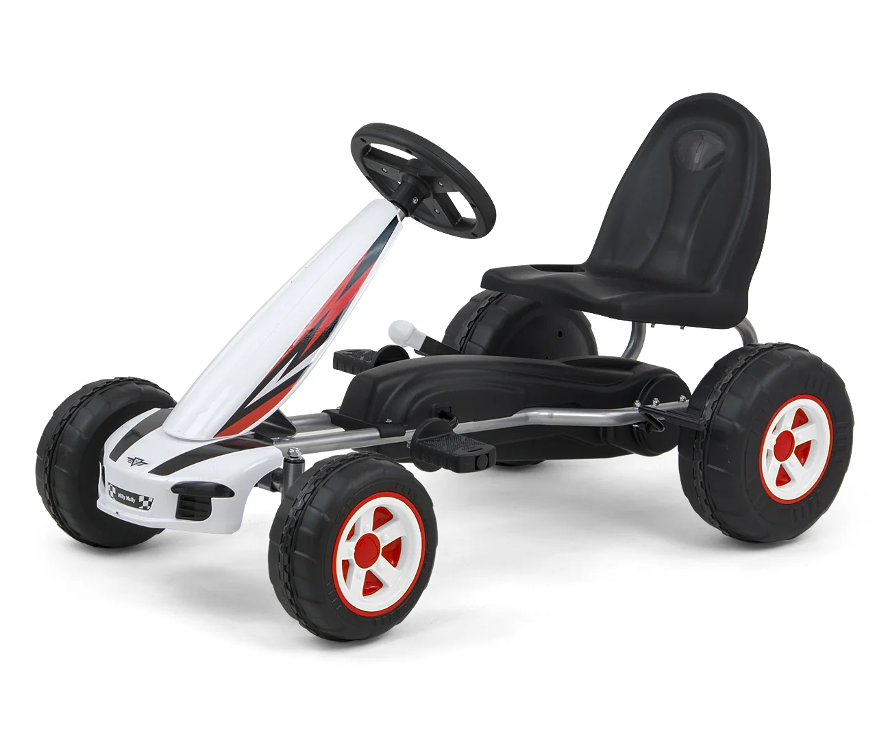 Detská šliapacia motokára Go-kart Milly Mally Viper biela ,