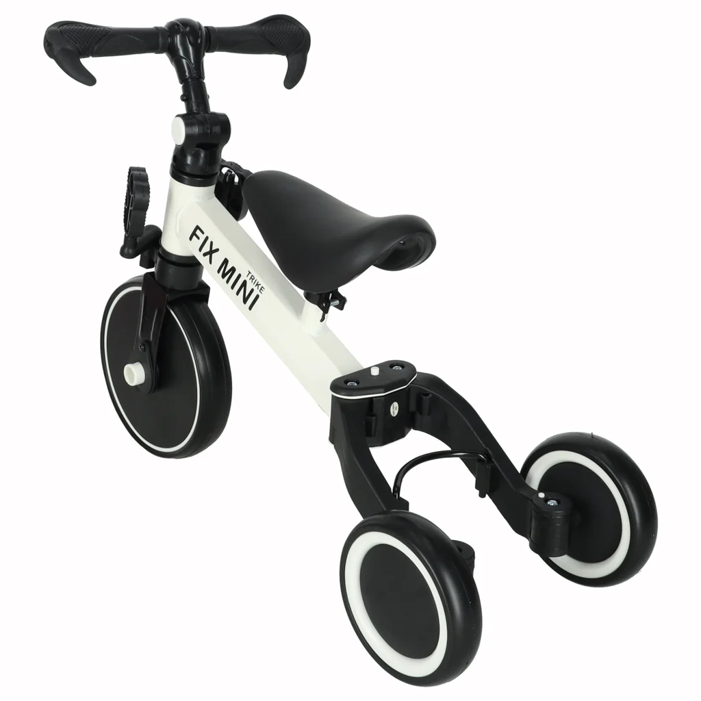 Detský bicykel 3v1 Trike Fix Mini s pedálmi – biela
