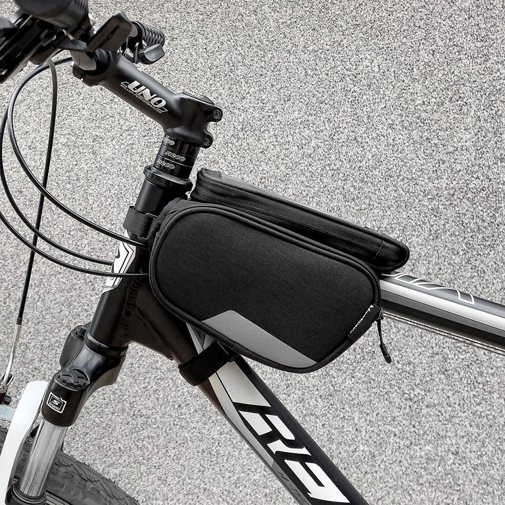 MG Frame Bag cyklistická taška s puzdrom na mobil 6.5'' 1.5l, čierna