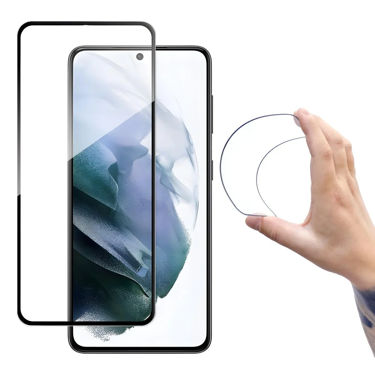 Ohybné ochranné sklo pre Samsung Galaxy S21 5G - Čierna