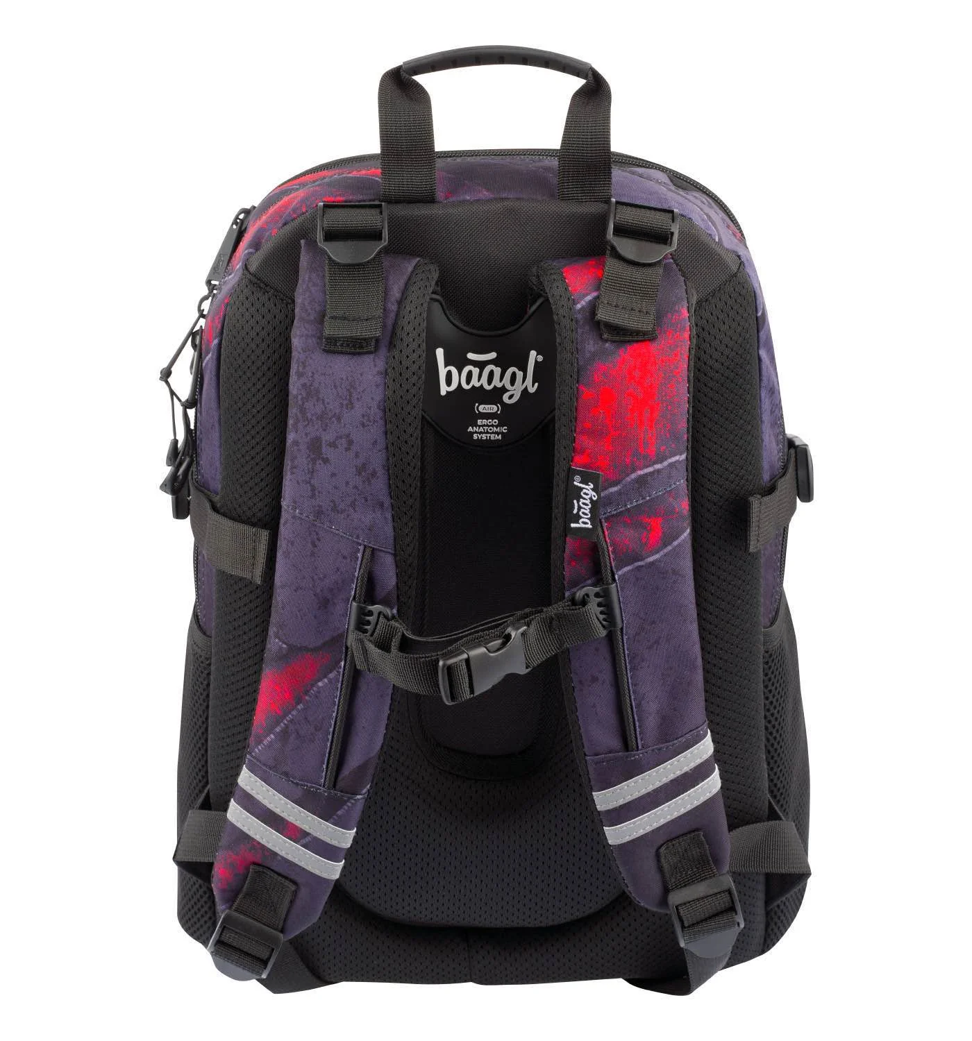 Baagl Školský batoh Core Láva čierny, ergonomický
