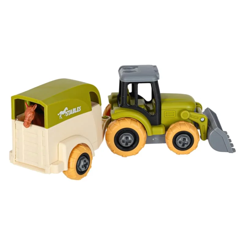 Veľký farmársky set – traktor, 3 prívesy, kombajn, skrutkovač
