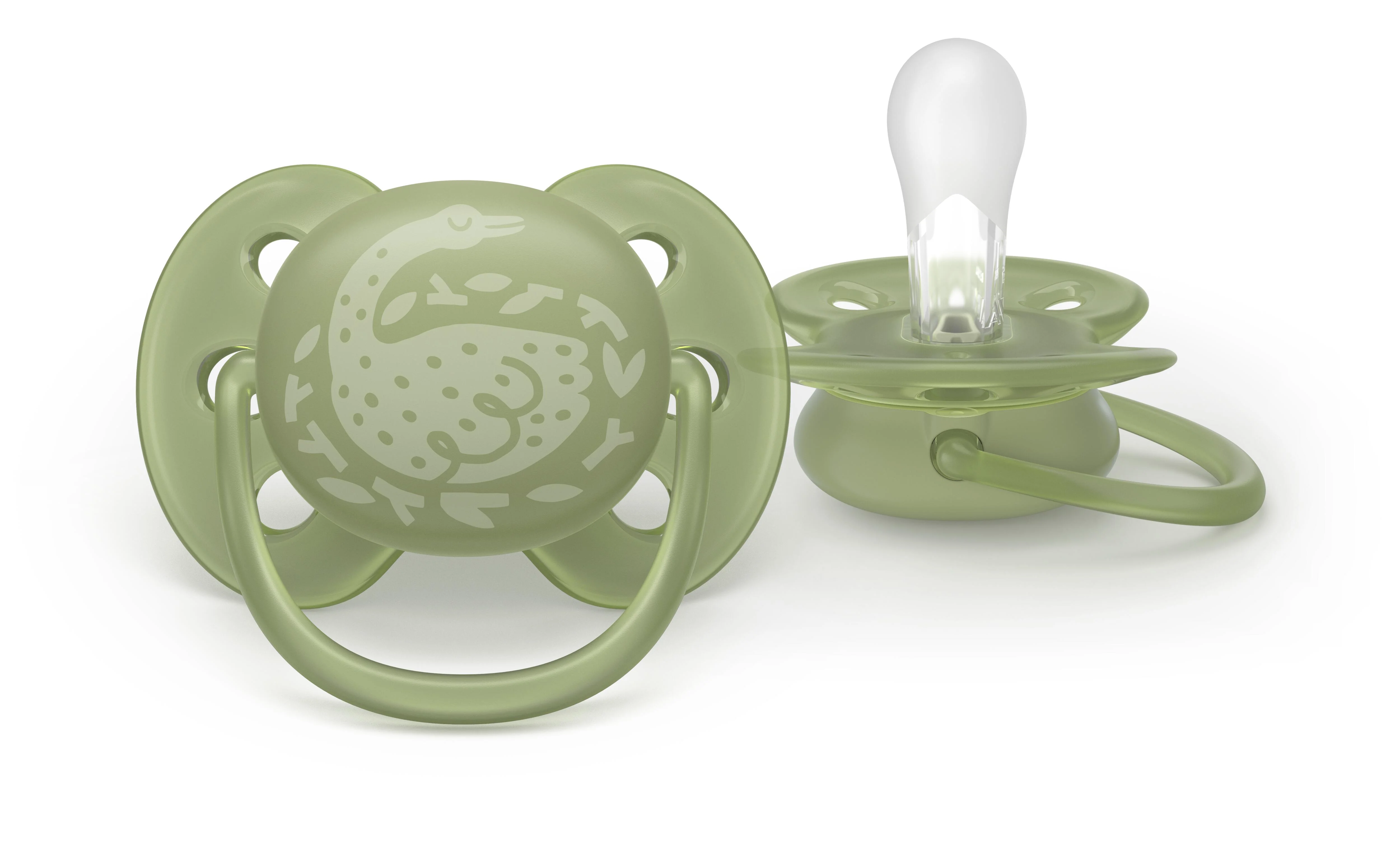 Philips AVENT - Cumlík Ultrasoft s obrázkom SCF093/06, 18 m+, neutral 2 ks
