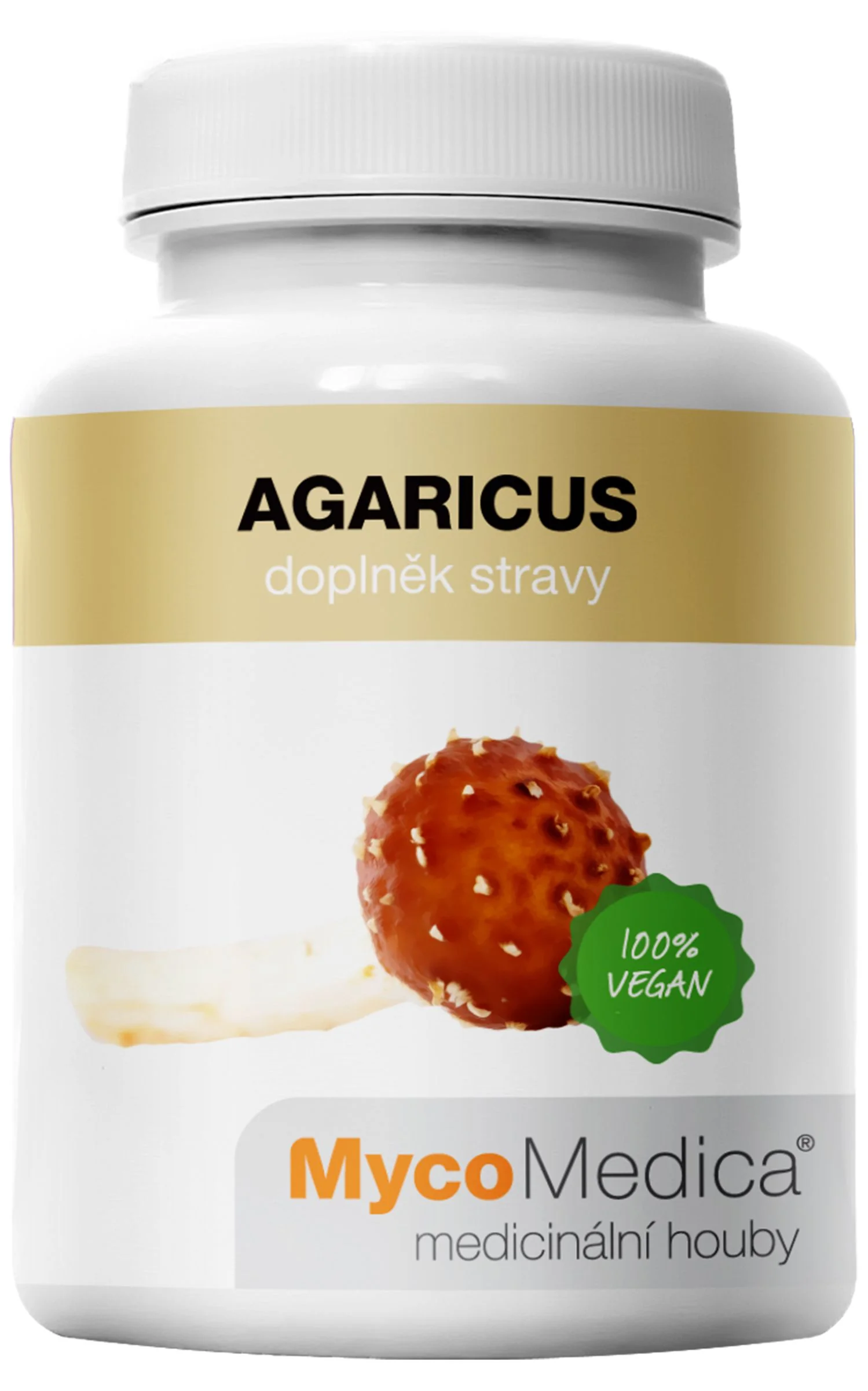Mycomedica Agaricus 30% Vegan 500mg 90cps 1×90 cps, výživový doplnok