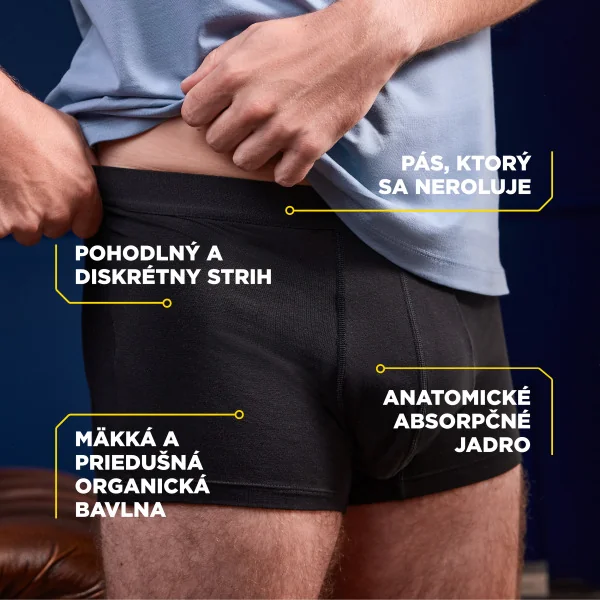 TENA MEN Protective Boxer BLACK L 1 ks