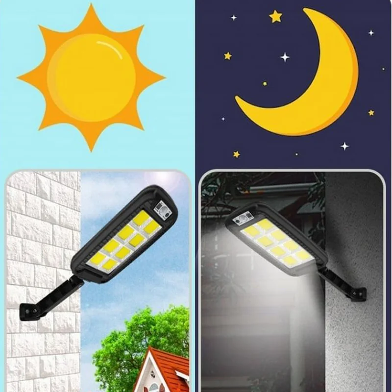 MG LU17 solárna lampa 120 LED 3000 mAh, čierna
