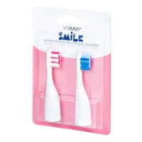 Vitammy Smile Náhradné Násady Na Detské Zubné Kefky Smile, Ružová/Modrá