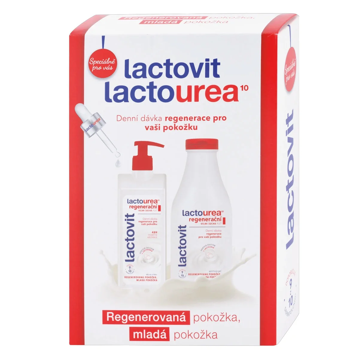 LACTOVIT darčeková kazeta regeneračná sprchový gél 500 ml a telové mlieko 400 ml Regeneračná (sprchový gél 500ml + telové mlieko 400ml)