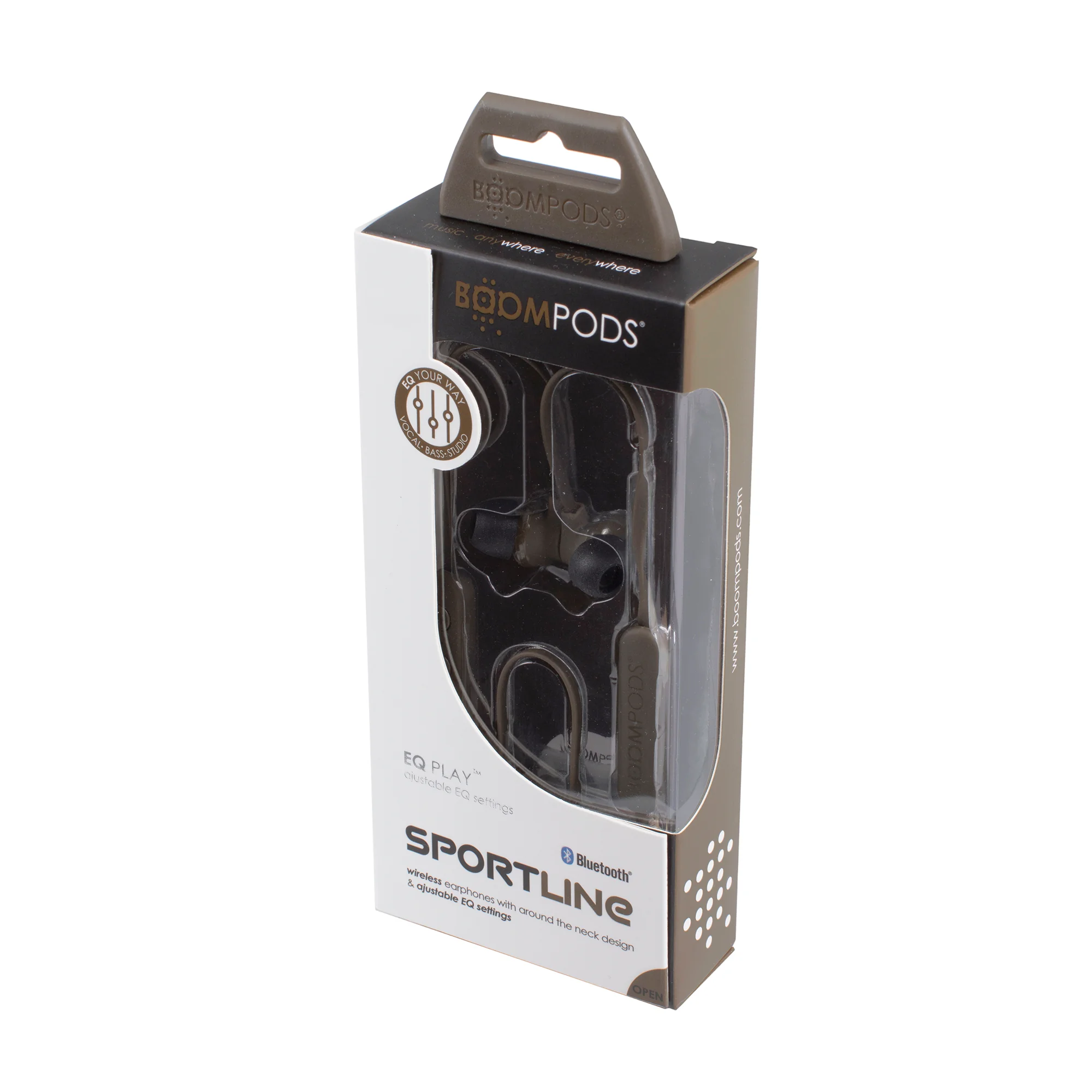 BOOMPODS sportline bezdrôtové slúchadlá vojenská zelená