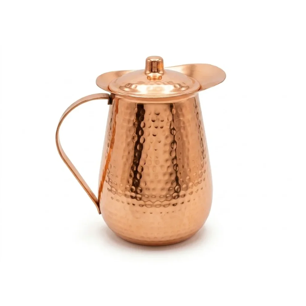 Medená kanvička s vekom tepaná, 2,3 l