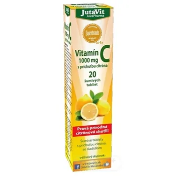 JutaVit Vitamín C 1000 mg 1×20 ks, šumivé tablety s príchuťou citróna 