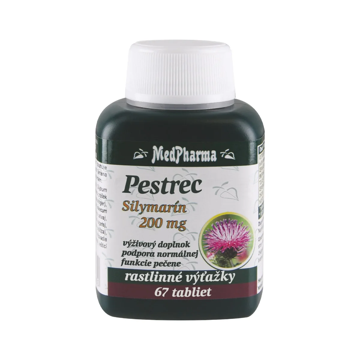 MedPharma Pestrec Silymarín 200 mg 1×67 tbl, výživový doplnok