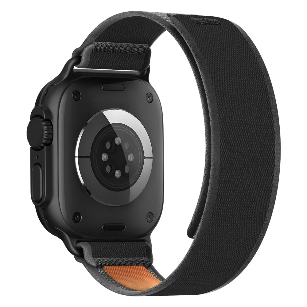 Tech-Protect Nylon Elite remienok na Apple Watch 44/45/46/49mm, black / orange / orange