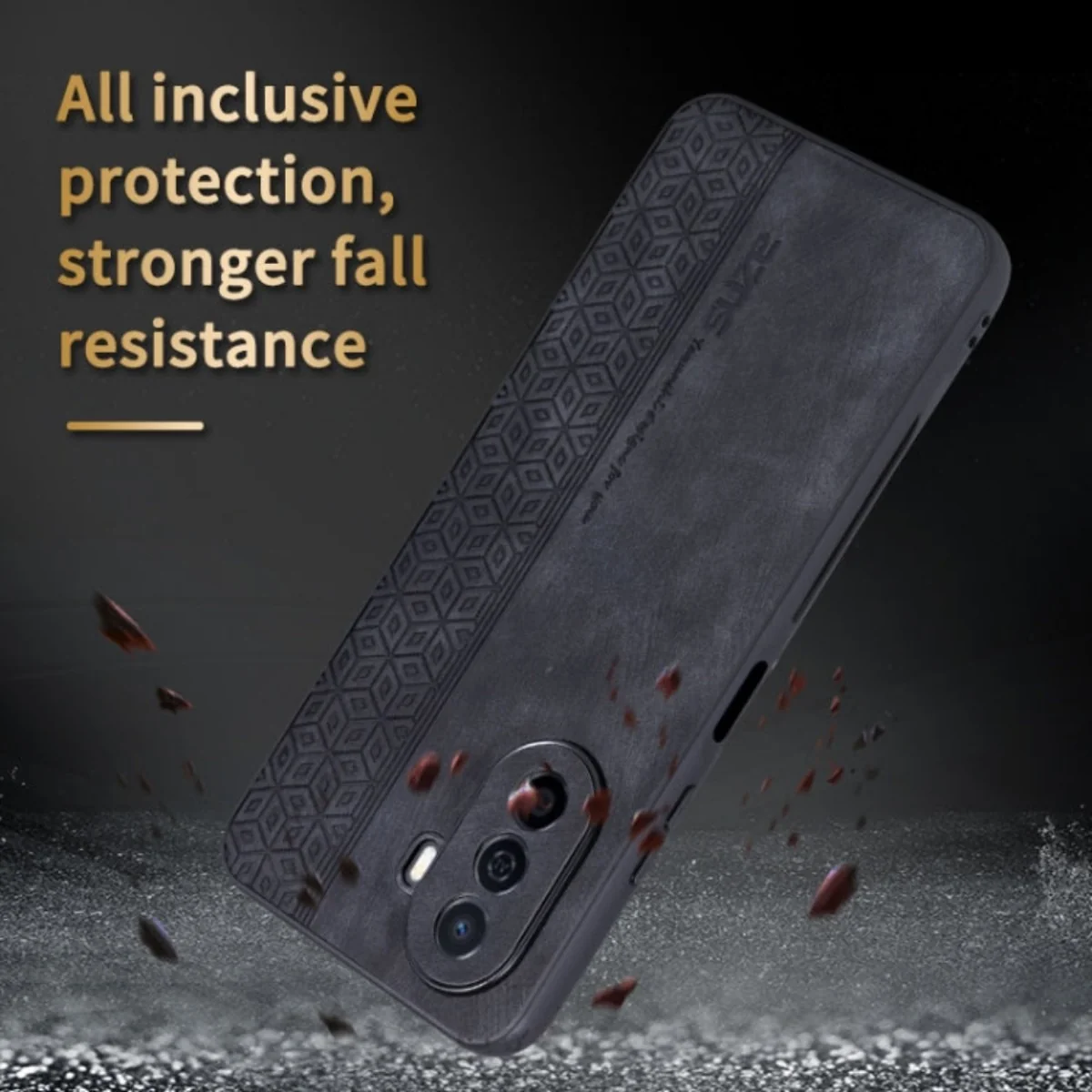 Puzdro Embossed Case pre Huawei Nova Y70 - Hnedá