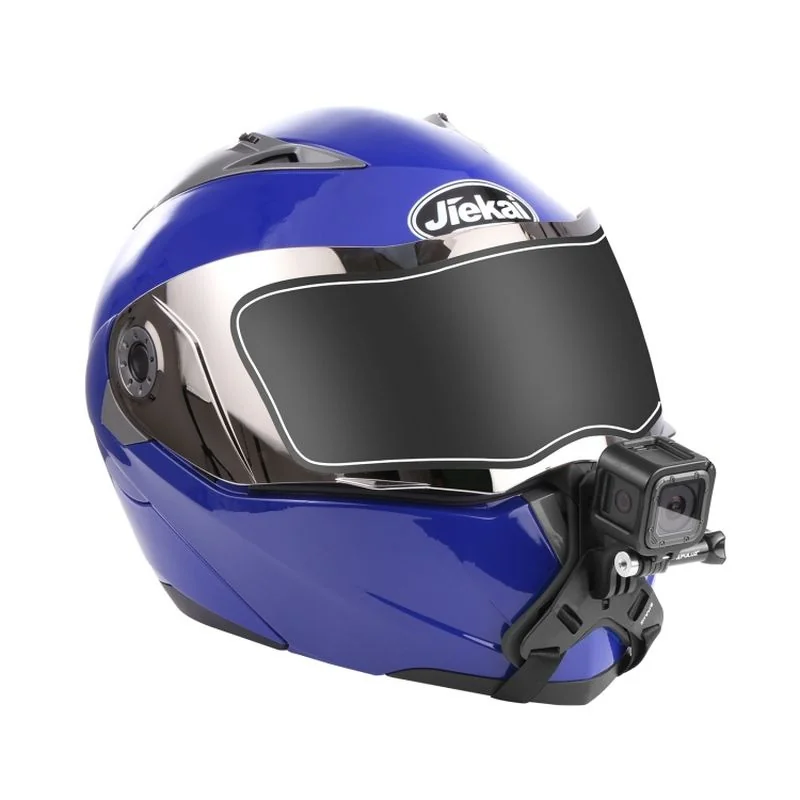 Puluz Motorcycle Chin držiak na prilbu pre športové kamery, čierny