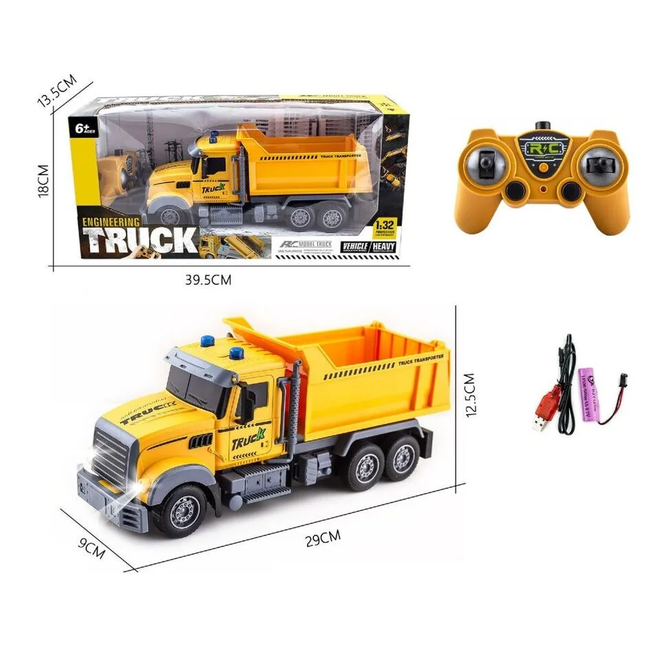 Stavebný RC nákladiak sklápač žltý 29cm