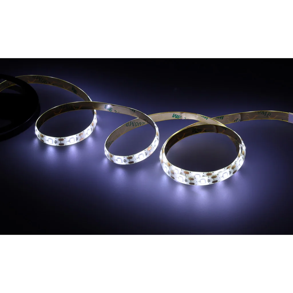 Vodeodolný LED pásik 1 m 59 LED – studená biela, pohybový senzor, USB alebo batérie