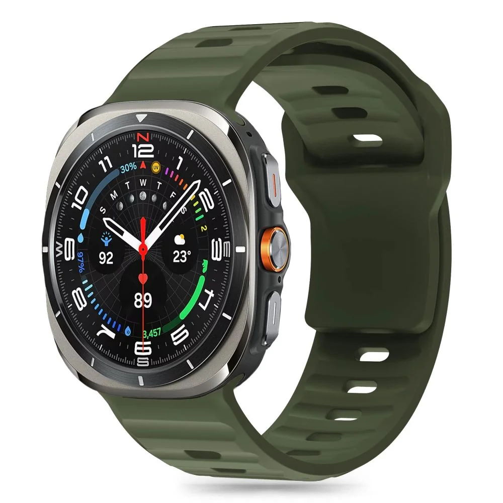 Tech-Protect Silicone Line remienok na Samsung Galaxy Watch Ultra 47mm , olive green